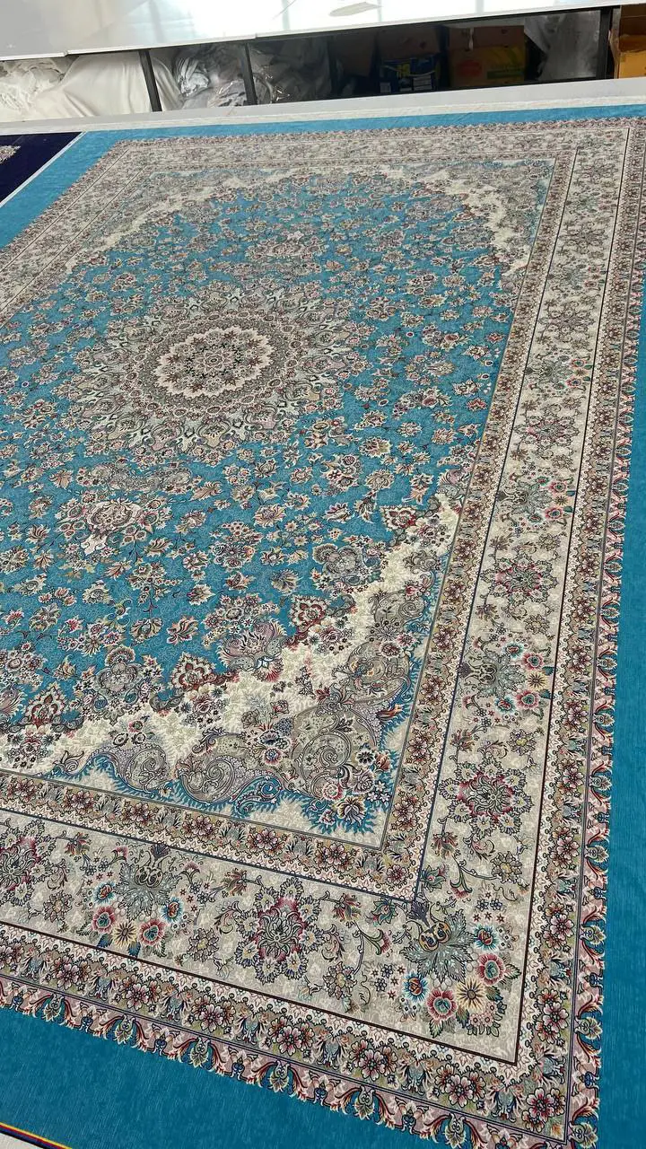 فرشینه ترمزدار و ریشه‌دار طرح مائده کد A555 - 1