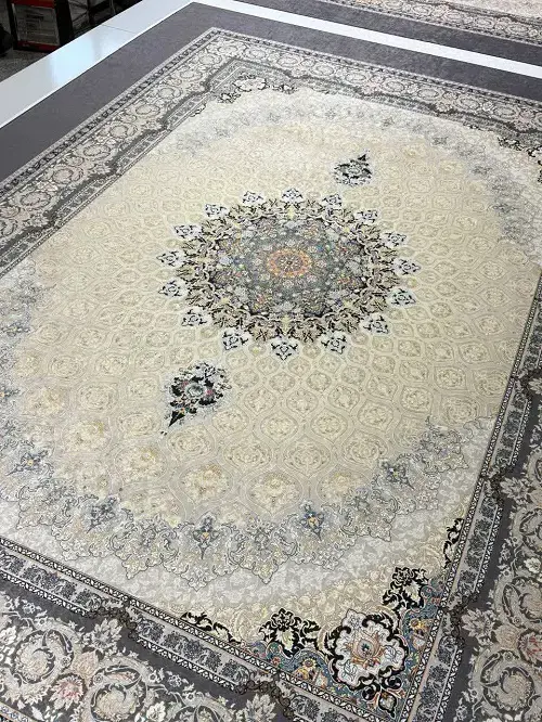 روفرشی کشدار طوسی و کرم B0880 - 1