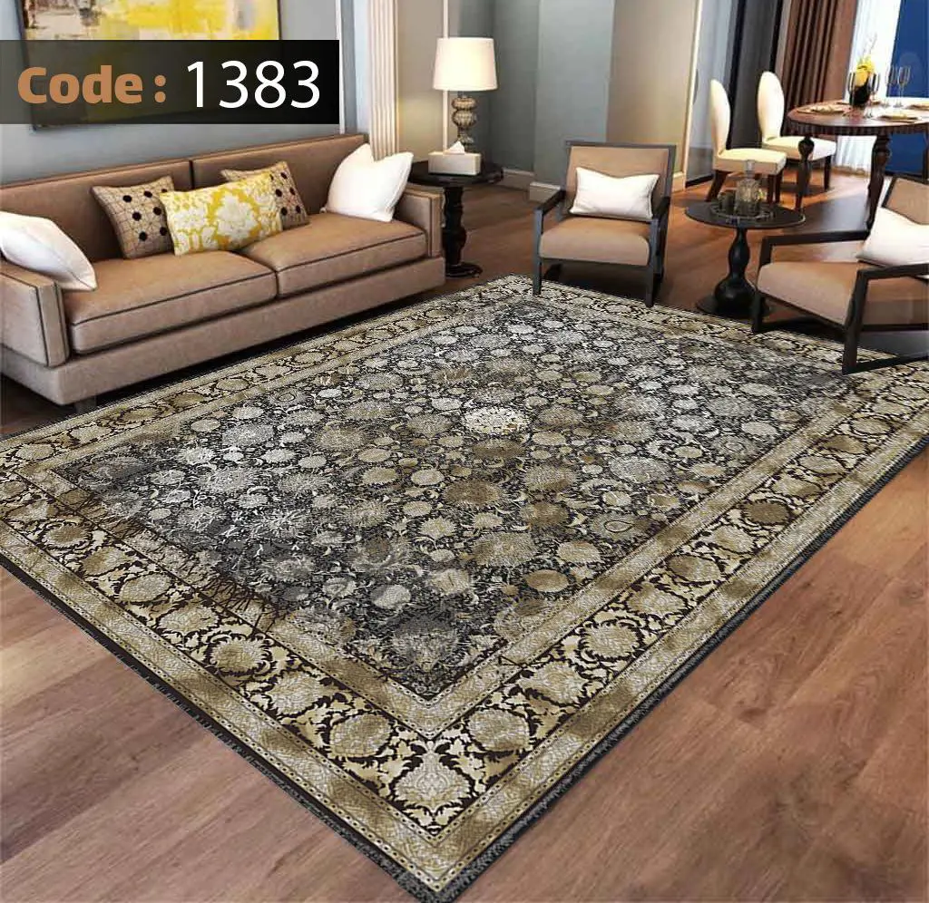 روفرشی کشدار مشکی و طلایی B1383 - 1