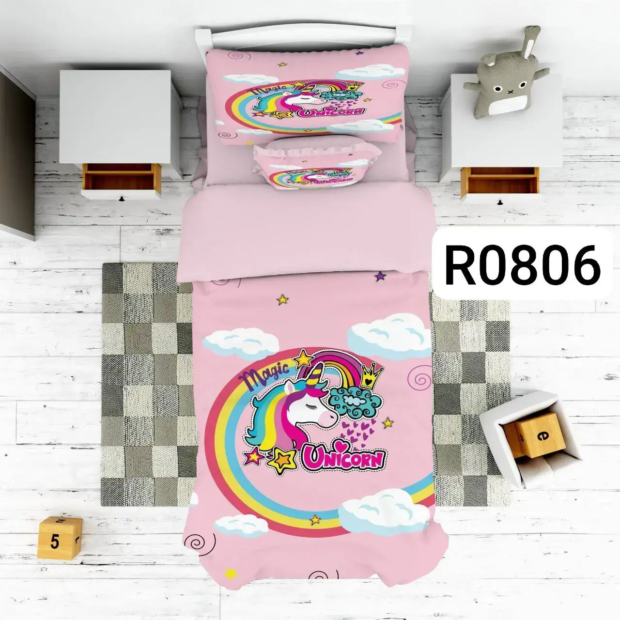 ست رو تختی تک شاخ کد R0806 - 1