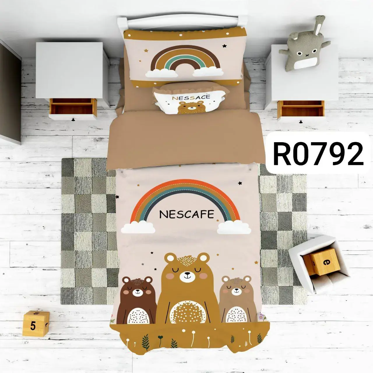 ست رو تختی خرس کد R0792 - 1