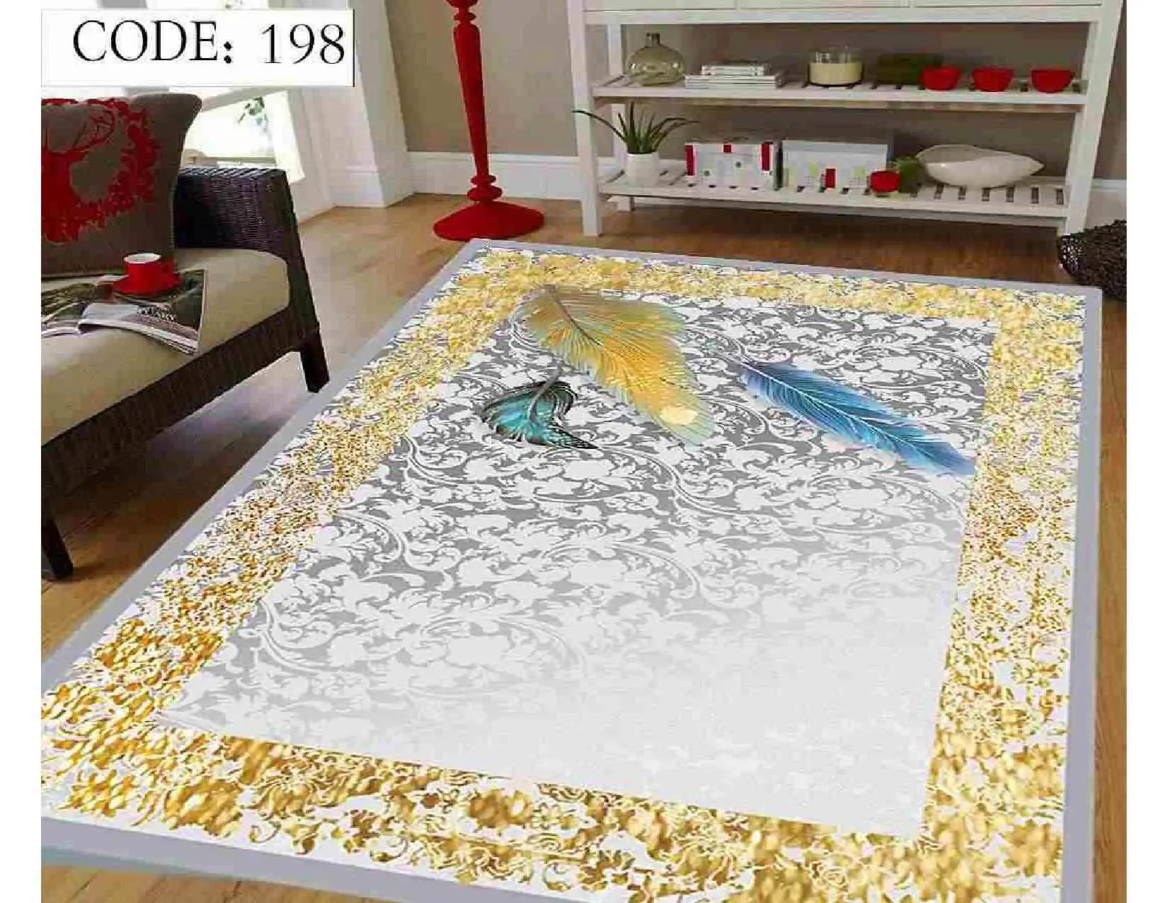 فرشینه ترمزدار و ریشه دار کد A198 - 1