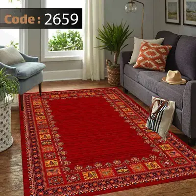 روفرشی کشدار سنتی رنگ لاکی B2659 - 1