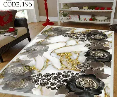 روفرشی کشدار شانل طرح رز مشکی کد A195 - 1