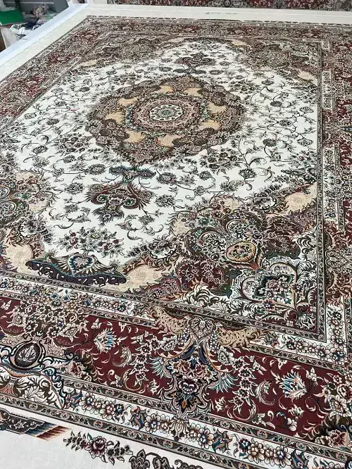 روفرشی کشدار C478 | ترکیب گرم کرمی و زرشکی  - 1