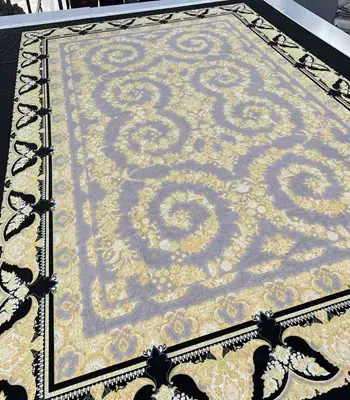 روفرشی کشدار مخمل شانل تراکم بالا (کاور فرش) کد A428 - 1