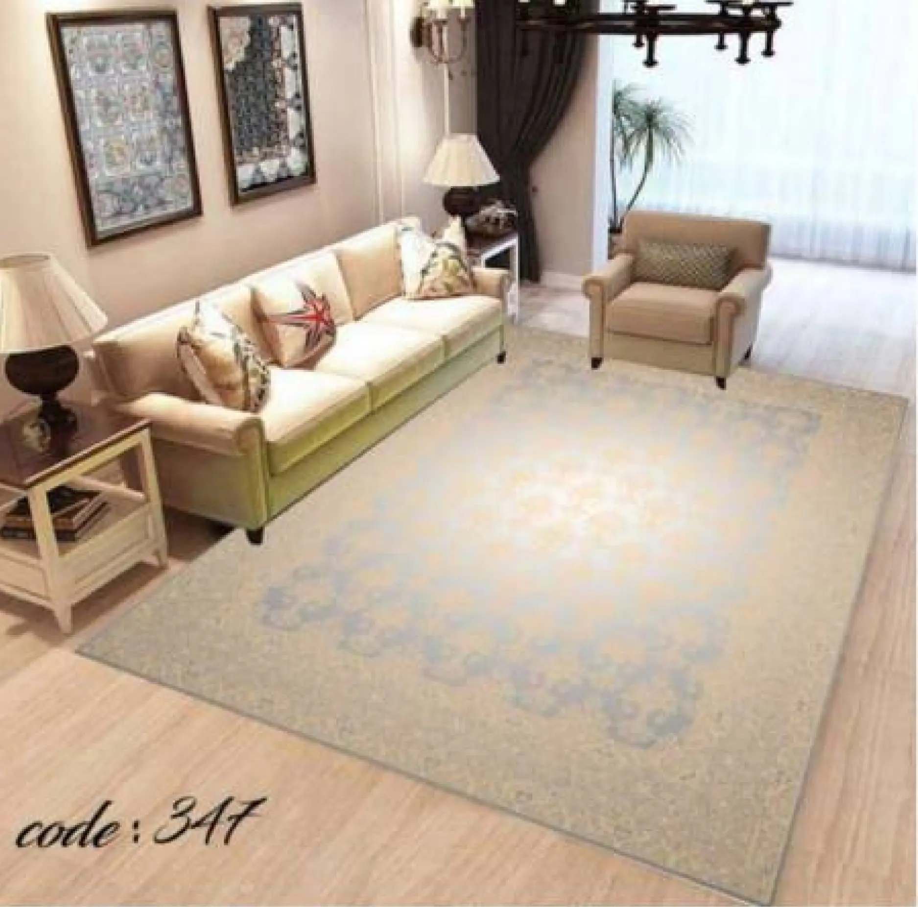 روفرشی کشدار مخمل شانل تراکم بالا (کاور فرش) کد A347 - 1
