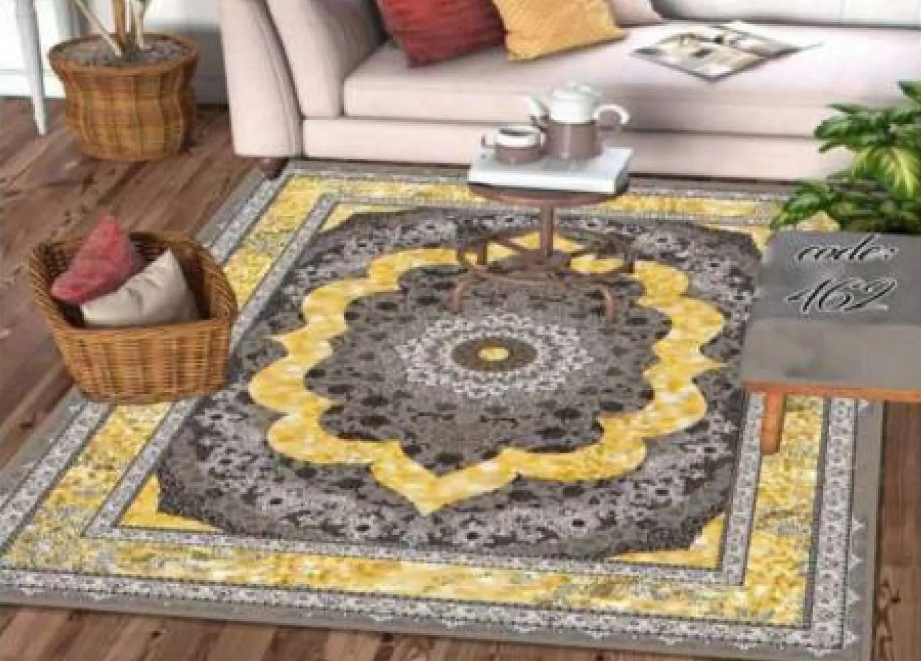 روفرشی کشدار مخمل شانل تراکم بالا (کاور فرش) کد A462 - 1