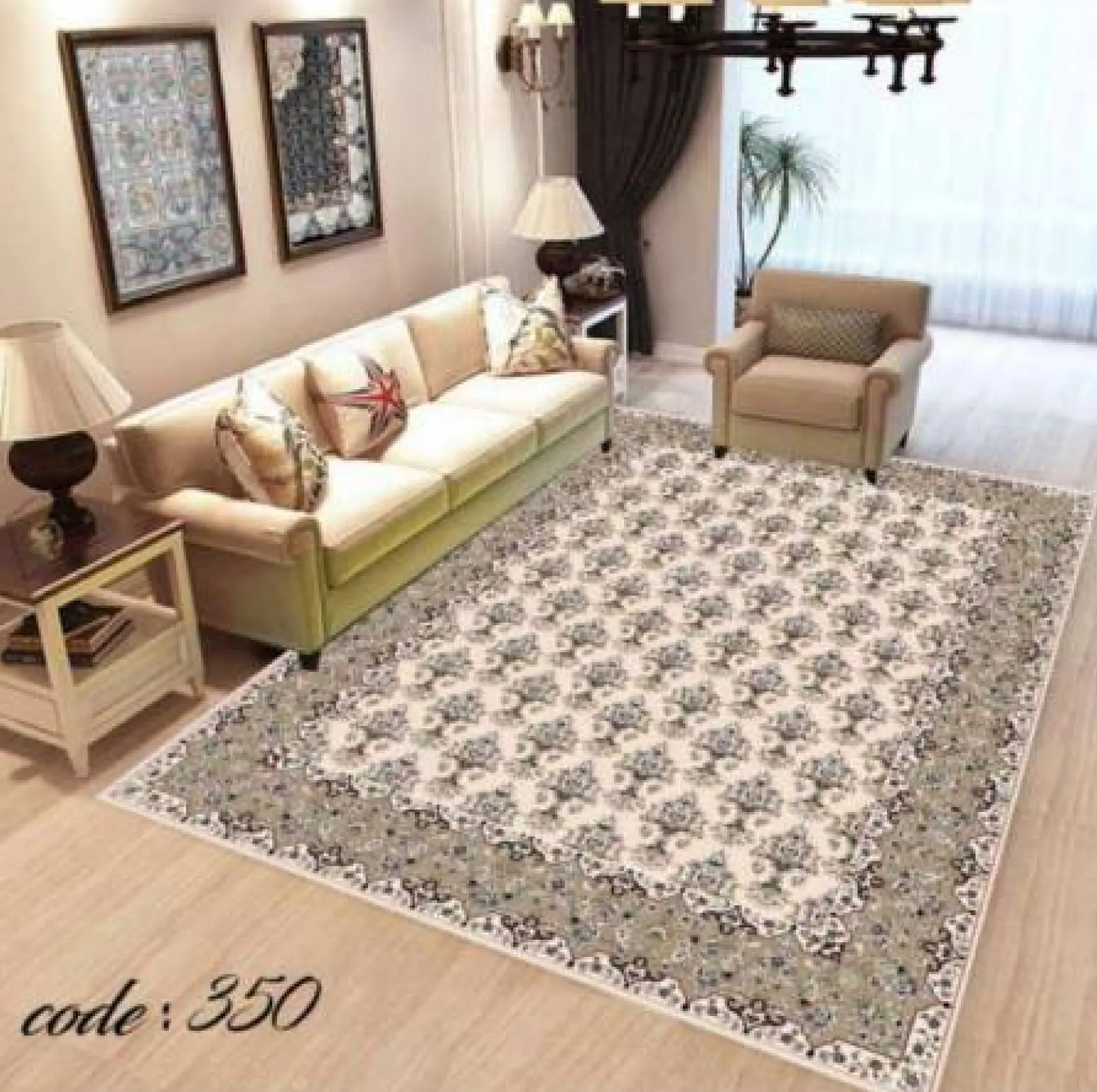 روفرشی کشدار مخمل شانل تراکم بالا (کاور فرش) کد A350 - 1