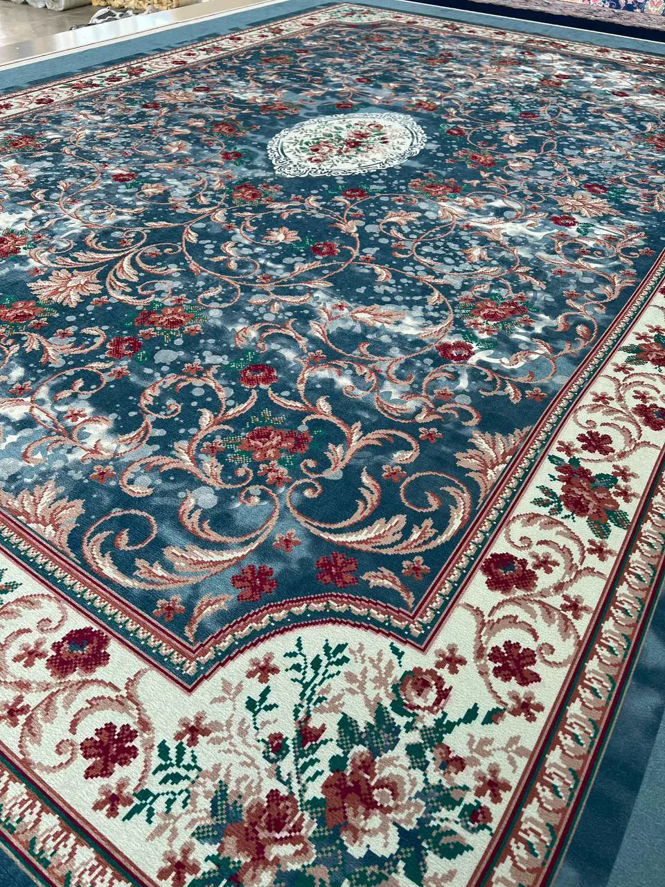 روفرشی کشدار مخمل شانل تراکم بالا (کاور فرش) کد A205 - 1