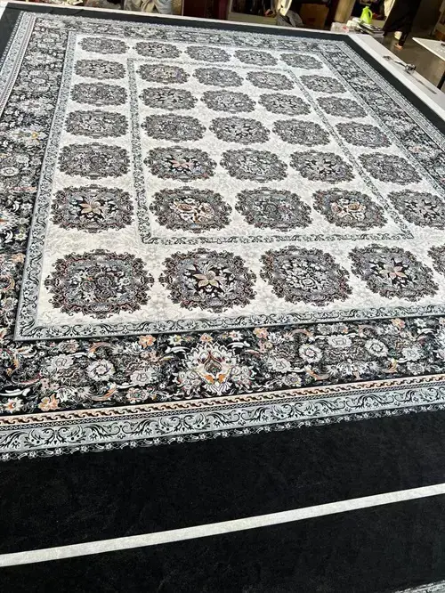 روفرشی کشدار مخمل شانل تراکم بالا (کاور فرش) کد A307 - 1