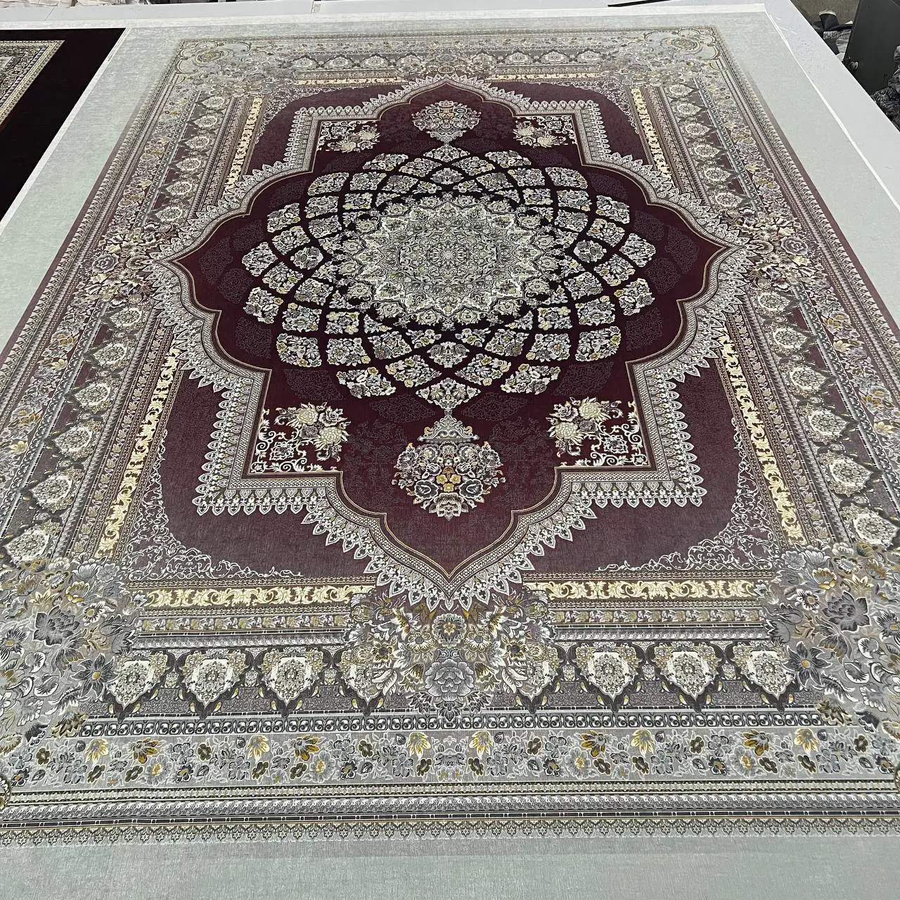 روفرشی کشدار مخمل شانل تراکم بالا (کاور فرش) کد A399 - 1