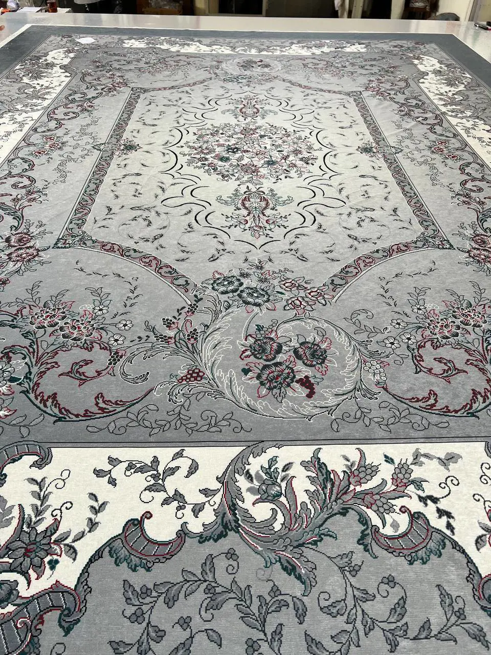روفرشی کشدار مخمل شانل تراکم بالا (کاور فرش) کد A358 - 1