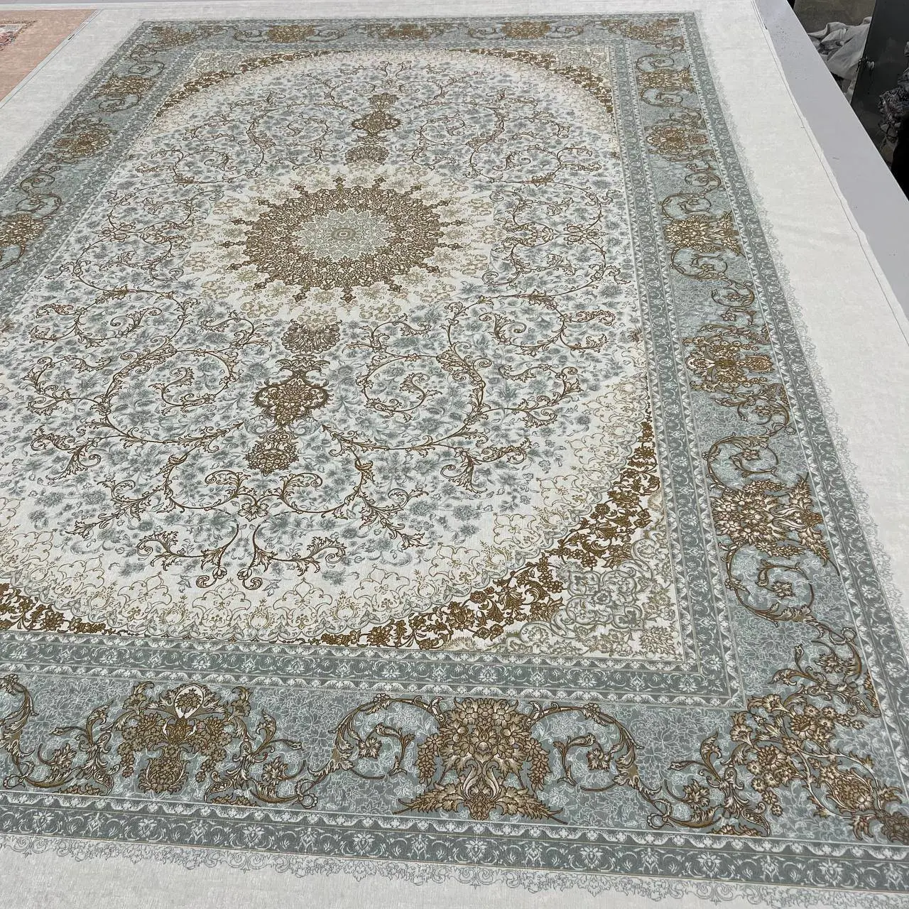 روفرشی کشدار مخمل شانل تراکم بالا (کاور فرش) کد A337 - 1