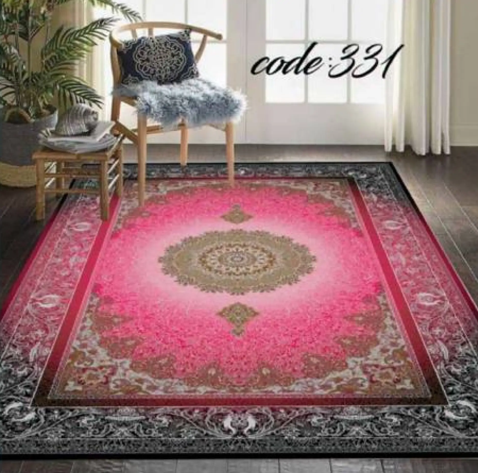 روفرشی کشدار مخمل شانل تراکم بالا (کاور فرش) کد A331 - 1