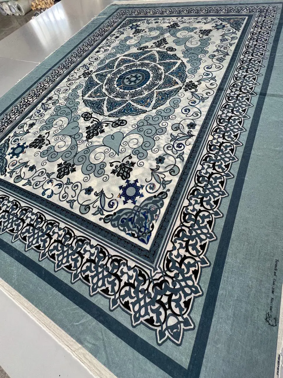 روفرشی کشدار مخمل شانل تراکم بالا (کاور فرش) کد A186 - 1
