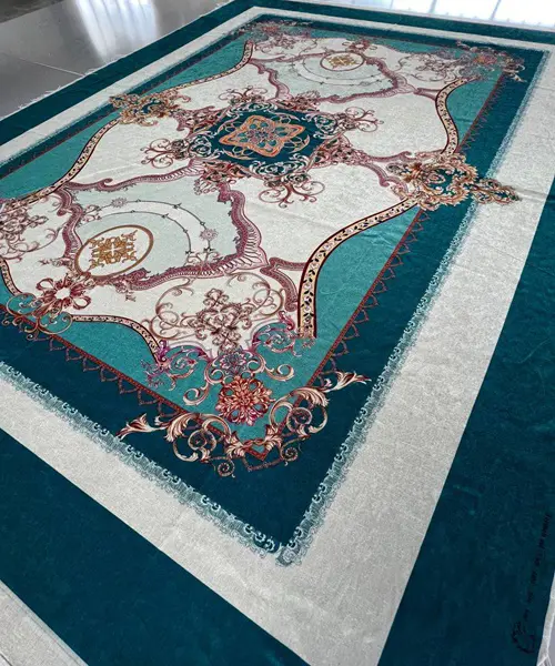 روفرشی کشدار مخمل شانل تراکم بالا (کاور فرش) کد A202 - 1