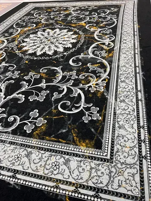 روفرشی کشدار مخمل شانل تراکم بالا (کاور فرش) کد A390 - 1