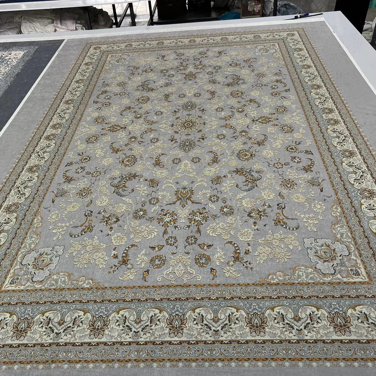 روفرشی کشدار مخمل شانل تراکم بالا (کاور فرش) کد A369 - 1