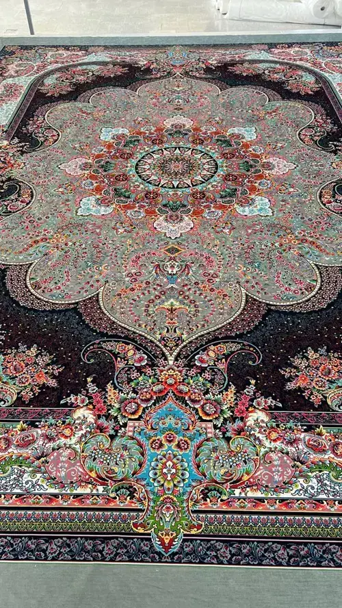 روفرشی کشدار مخمل شانل تراکم بالا (کاور فرش) کد A508 - 1
