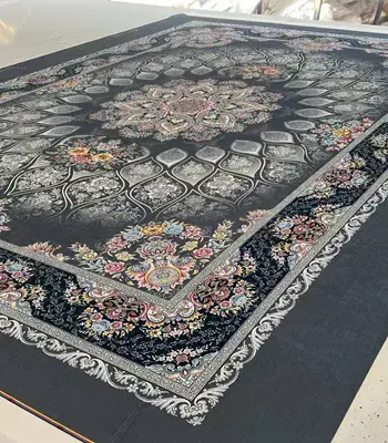 روفرشی کشدار مخمل شانل تراکم بالا (کاور فرش) کد A575 - 1