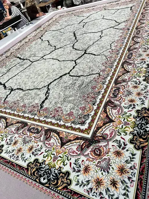 روفرشی کشدار مخمل شانل تراکم بالا (کاور فرش) کد A332 - 1