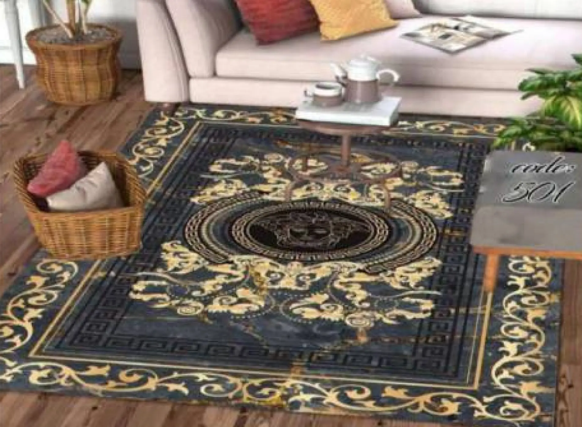 روفرشی کشدار مخمل شانل تراکم بالا (کاور فرش) کد A501 - 1