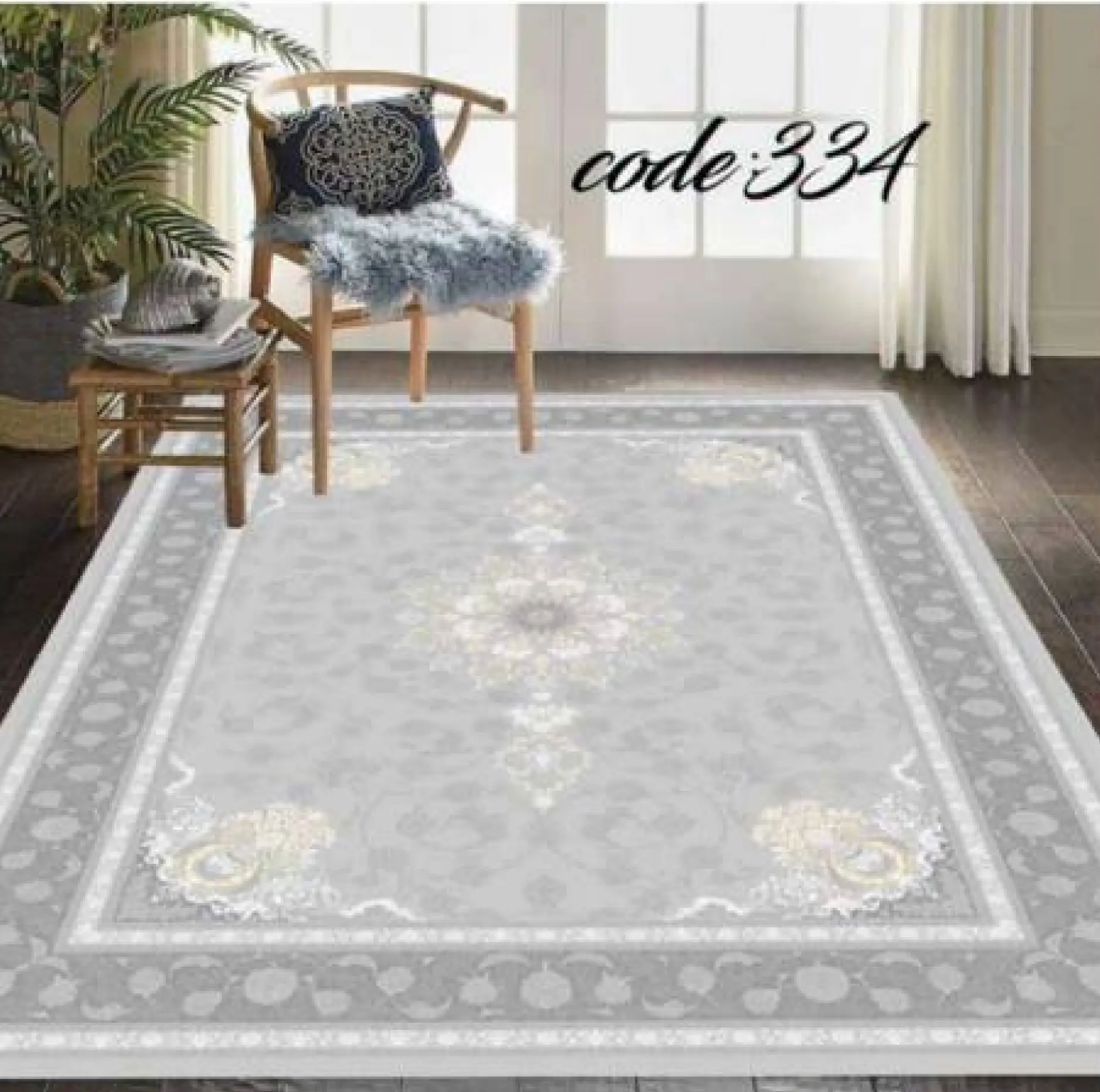 روفرشی کشدار مخمل شانل تراکم بالا (کاور فرش) کد A334 - 1