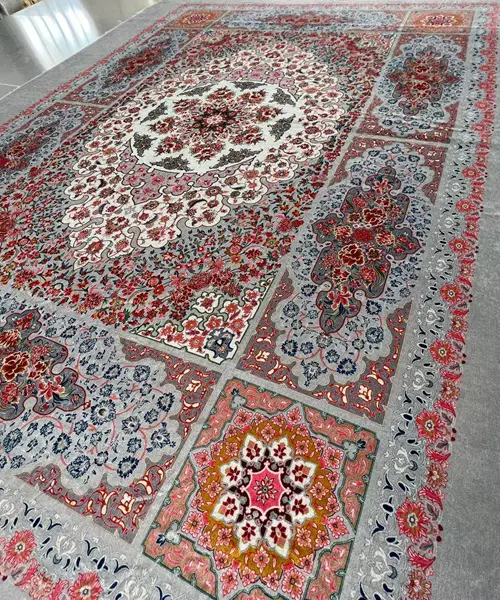 روفرشی کشدار مخمل شانل تراکم بالا (کاور فرش) کد A212 - 1