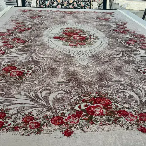 روفرشی کشدار مخمل شانل تراکم بالا (کاور فرش) کد A341 - 1