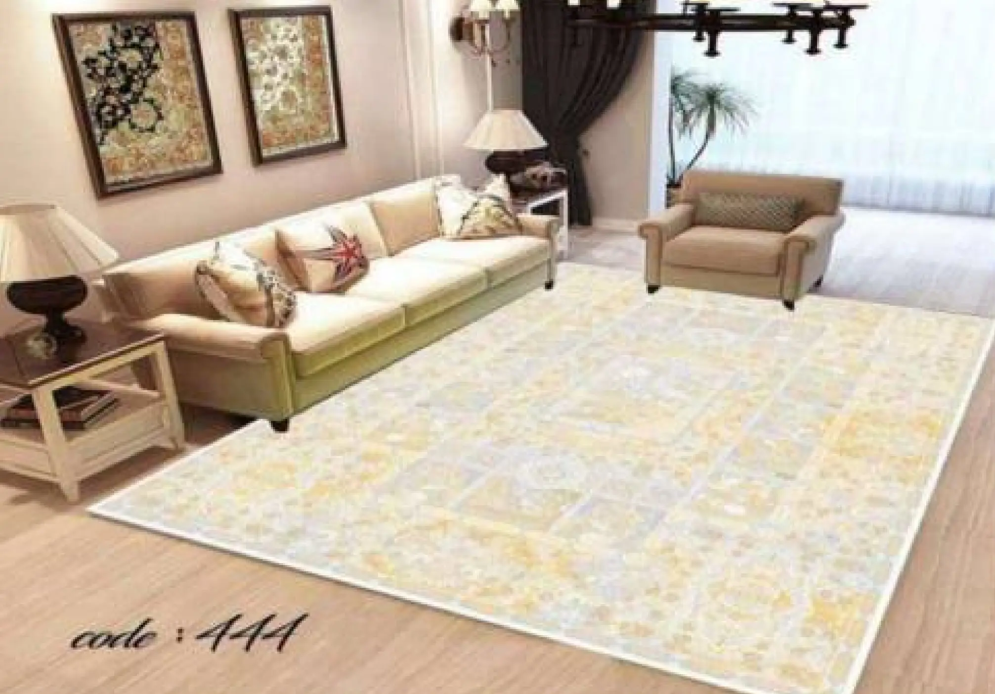 روفرشی کشدار مخمل شانل تراکم بالا (کاور فرش) کد A444 - 1