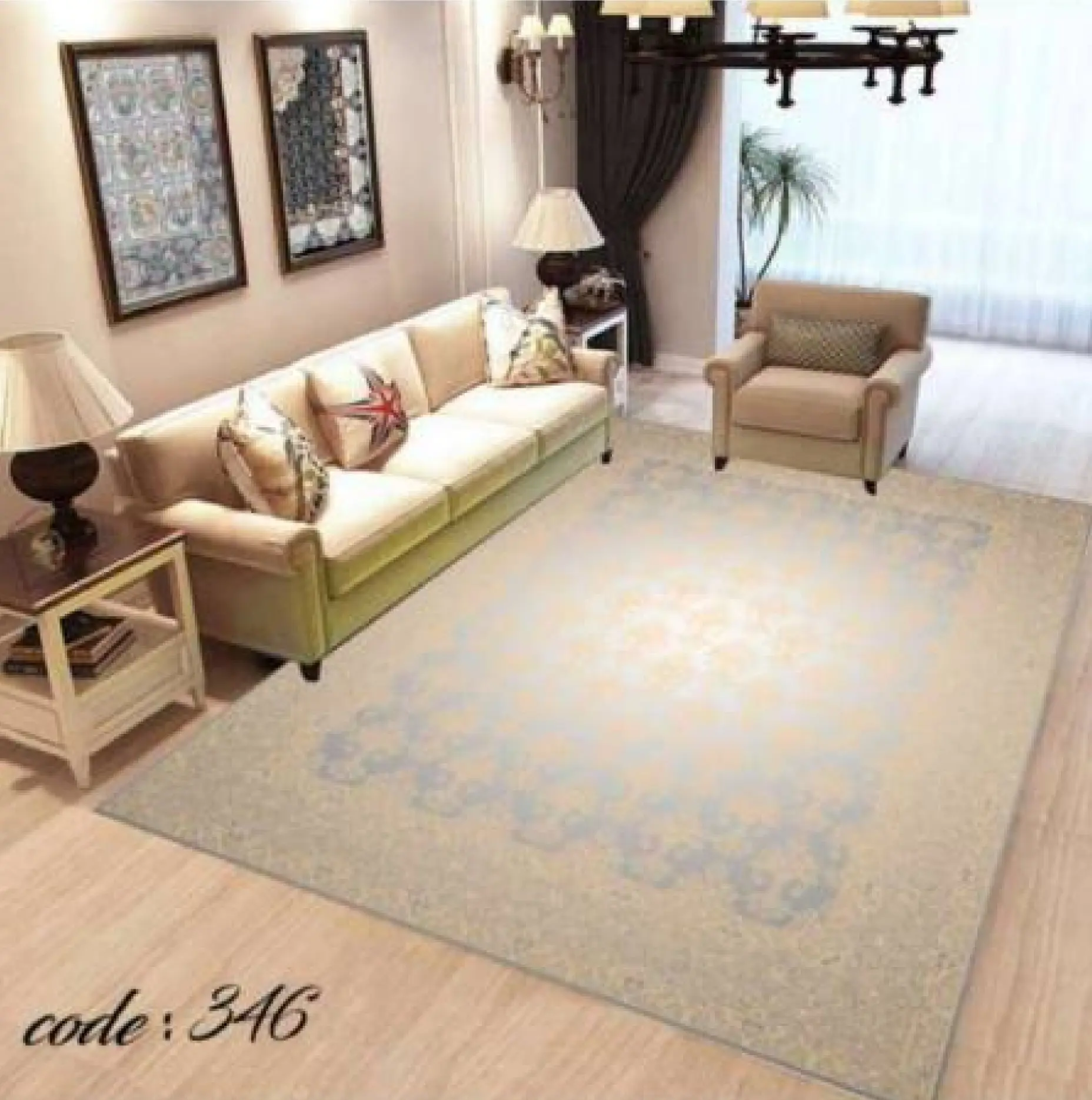 روفرشی کشدار مخمل شانل تراکم بالا (کاور فرش) کد A346 - 1