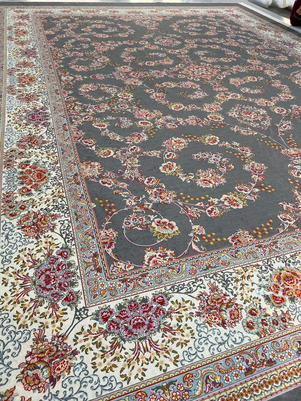 روفرشی کشدار مخمل شانل تراکم بالا (کاور فرش) کد A367 - 1