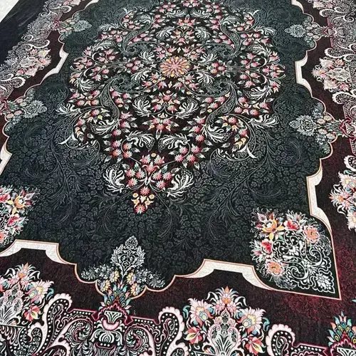 روفرشی کشدار مخمل شانل تراکم بالا (کاور فرش) کد A320 - 1