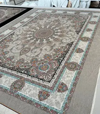 روفرشی کشدار مخمل شانل تراکم بالا (کاور فرش) کد A530 - 1