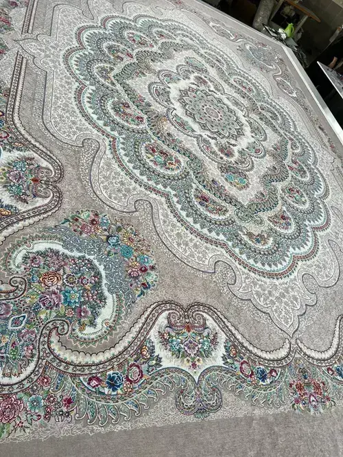 روفرشی کشدار مخمل شانل تراکم بالا (کاور فرش) کد A319 - 1