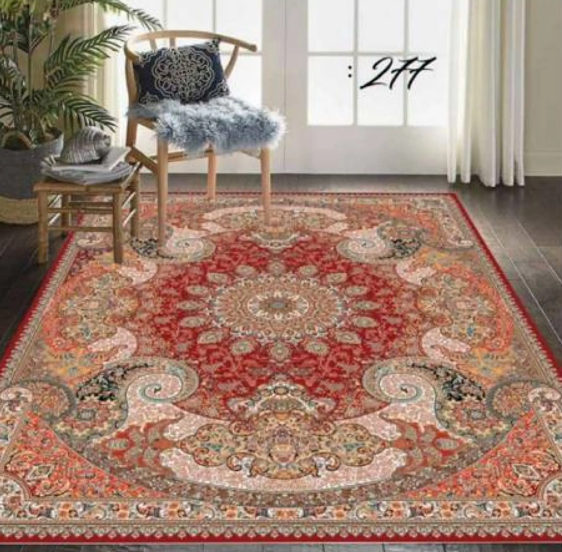 روفرشی کشدار مخمل شانل تراکم بالا (کاور فرش) کد A277 - 1