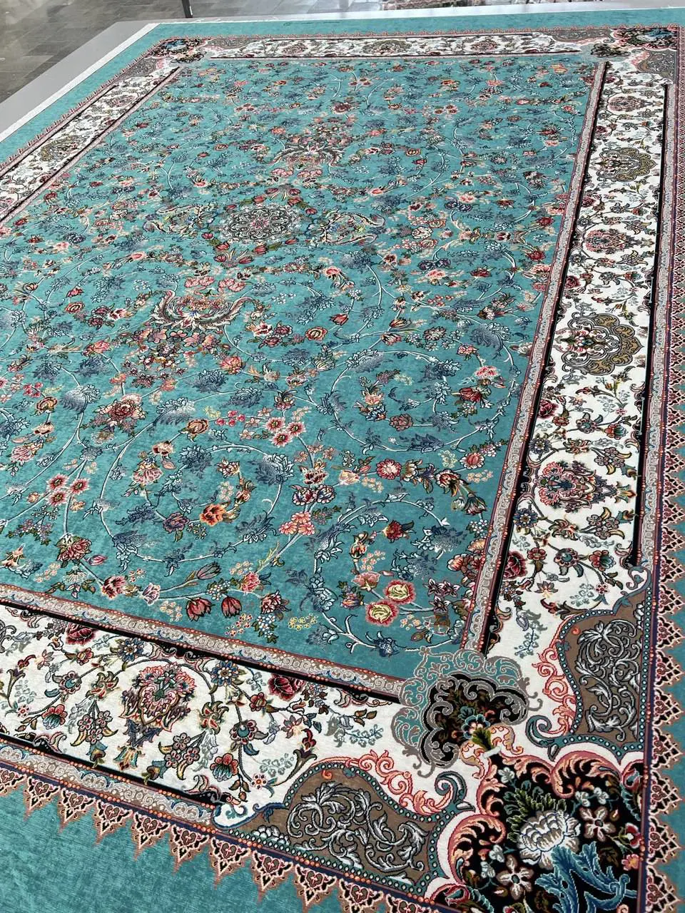 روفرشی کشدار مخمل شانل تراکم بالا (کاور فرش) کد A297 - 1