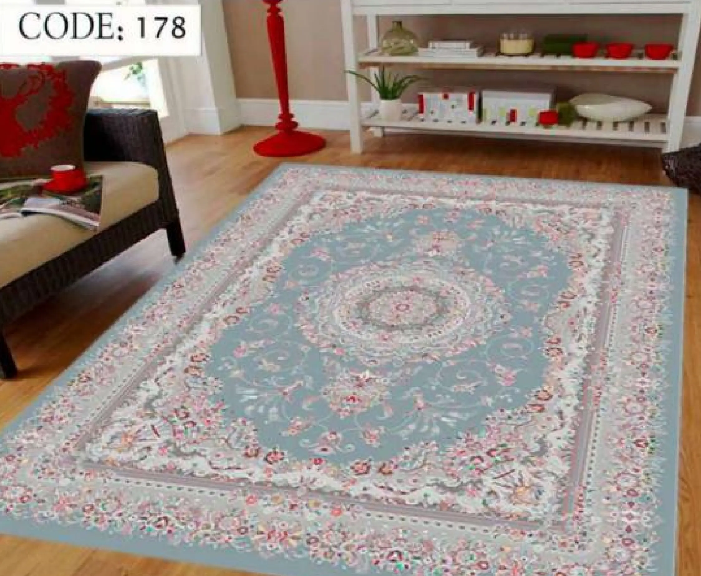روفرشی کشدار مخمل شانل تراکم بالا (کاور فرش) کد A178 - 1