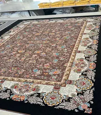 روفرشی کشدار مخمل شانل تراکم بالا (کاور فرش) کد A522 - 1