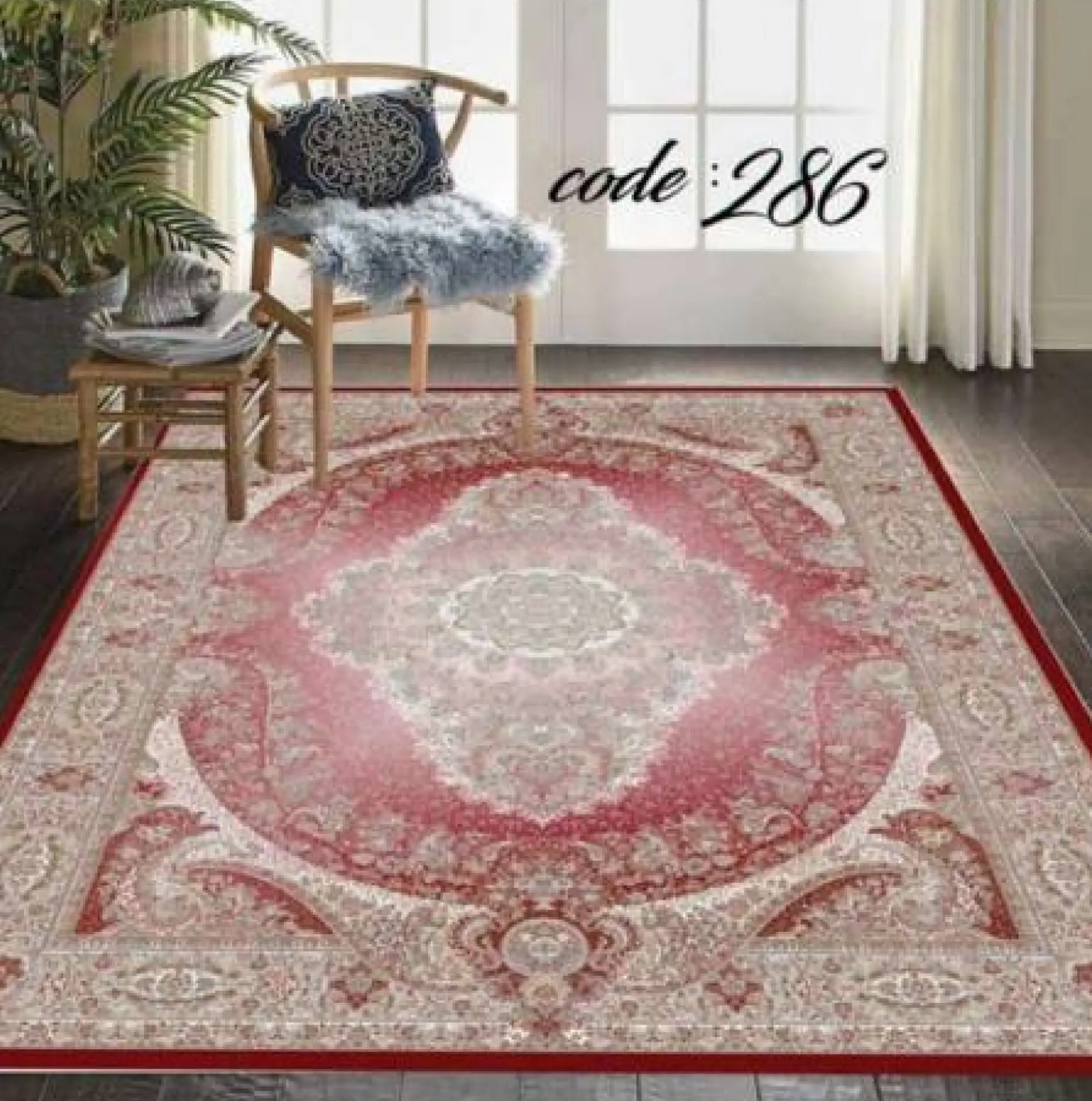 روفرشی کشدار مخمل شانل تراکم بالا (کاور فرش) کد A286 - 1