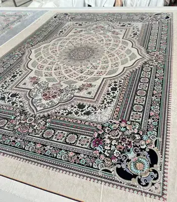 روفرشی کشدار مخمل شانل تراکم بالا (کاور فرش) کد A546 - 1