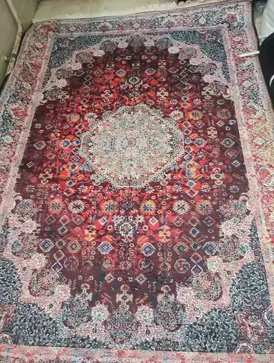 قالیچه پشت نمدی ریشه دار ضد آب (گلیم نمدی) سایز 180 در 270 (6 متری) کد 004 - 1