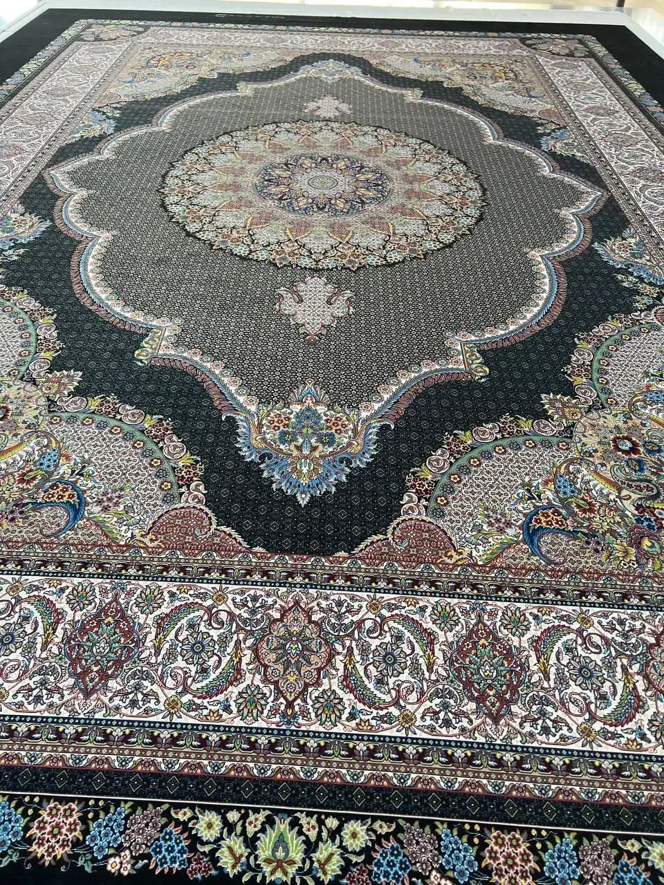 روفرشی کشدار مخمل شانل تراکم بالا (کاور فرش) کد A157 - 1
