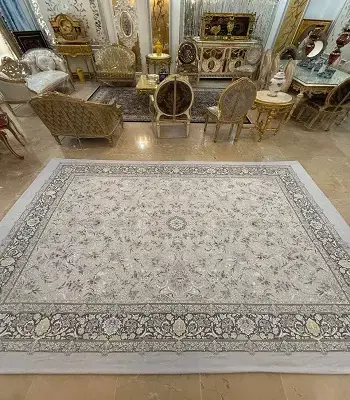 روفرشی کشدار رنگ طوسی طرح ریز نقش B2575 - 1