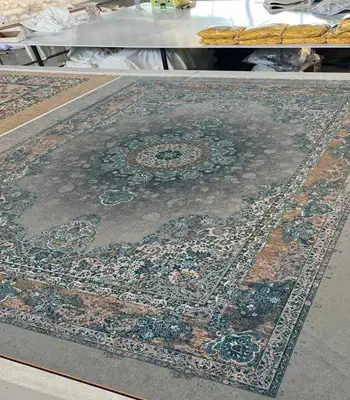 روفرشی کشدار مخمل شانل تراکم بالا (کاور فرش) کد A474 - 1