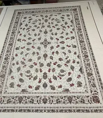 روفرشی کشدار رنگ زمینه کرم طرح افشان B0844 - 1