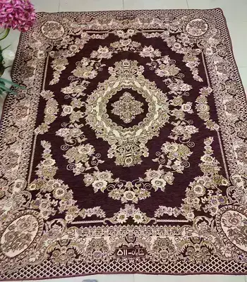 روفرشی مخمل دو رو زرشکی 200×150 – مناسب منزل و زیر سفره  SM001 - ارسال فوری - 1