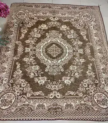 روفرشی مخمل دو رو نسکافه ای 200×150 – مناسب منزل و زیر سفره  SM002 - ارسال فوری - 1