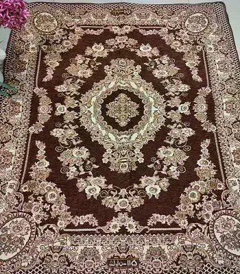 روفرشی مخمل دو رو قهوه ای 200×150 – مناسب منزل و زیر سفره  SM003 - ارسال فوری - 1